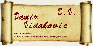 Damir Vidaković vizit kartica